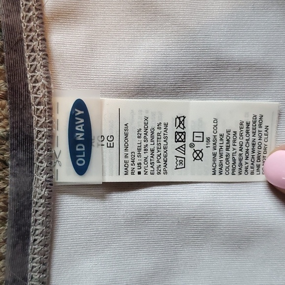 Old Navy Grey Tie Dye Bandeau Bikini Set XL - Picture 14 of 14